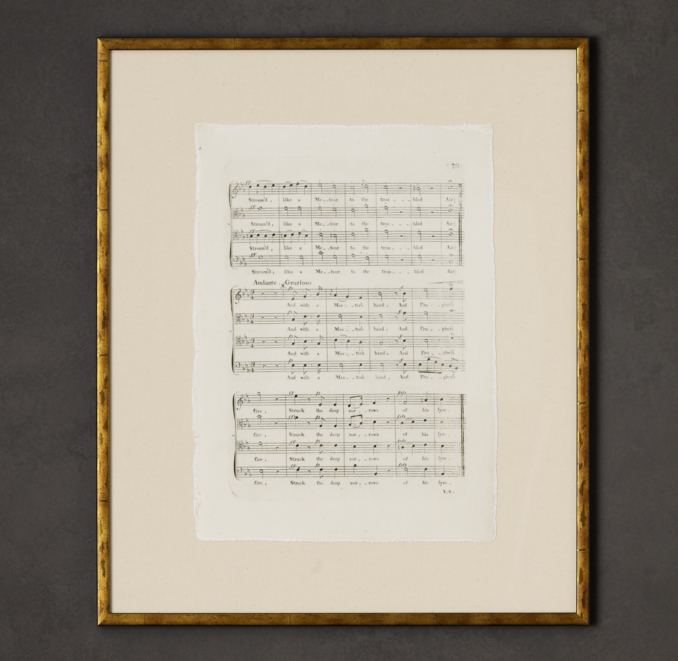 18th C. English Sheet Music Art 7