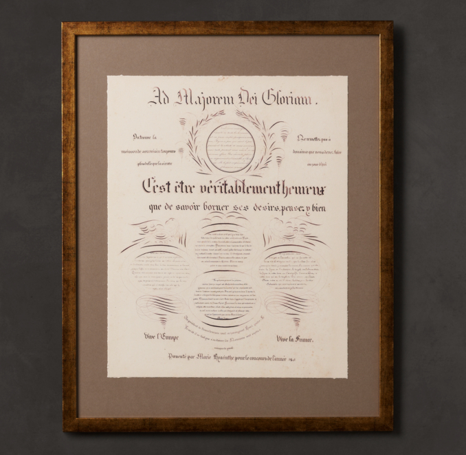19Th C. Antique Manuscript Page 3