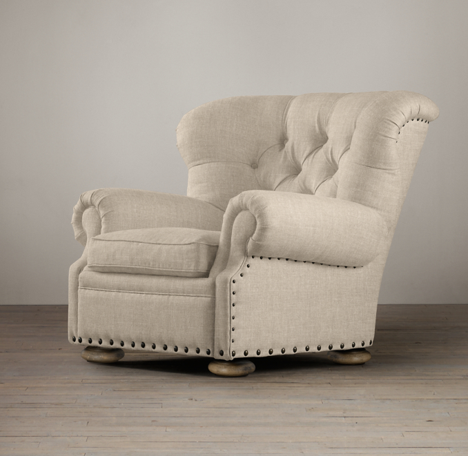Churchill Upholstered Chair with Nailheads