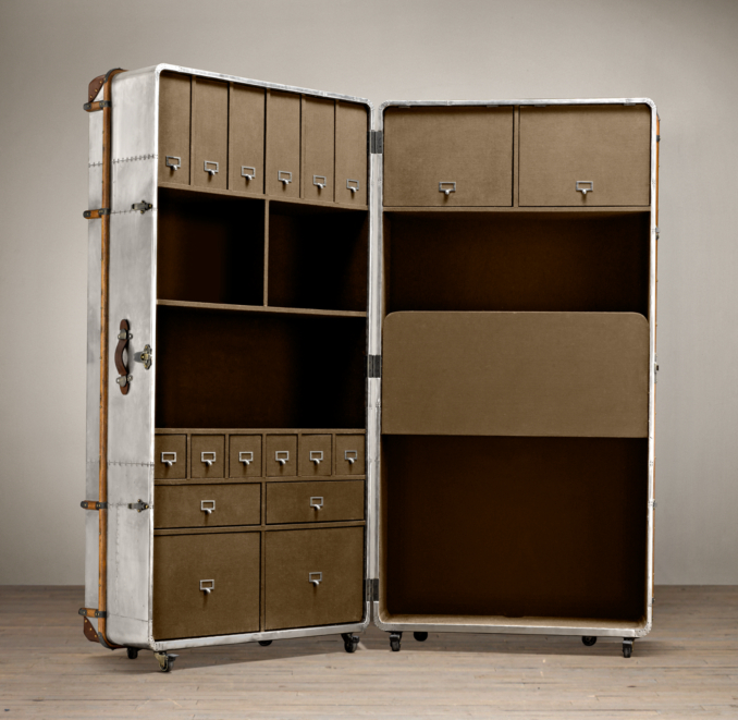 Richards' Metal Secretary Trunk