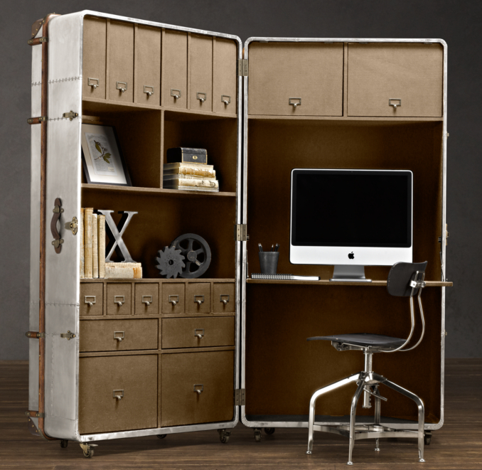 Richards' Metal Secretary Trunk