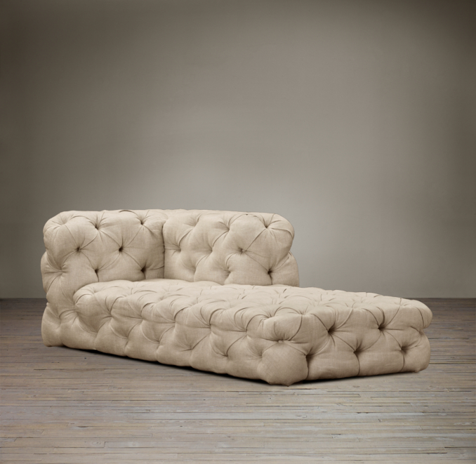 Soho Tufted Upholstered Right-Arm Chaise