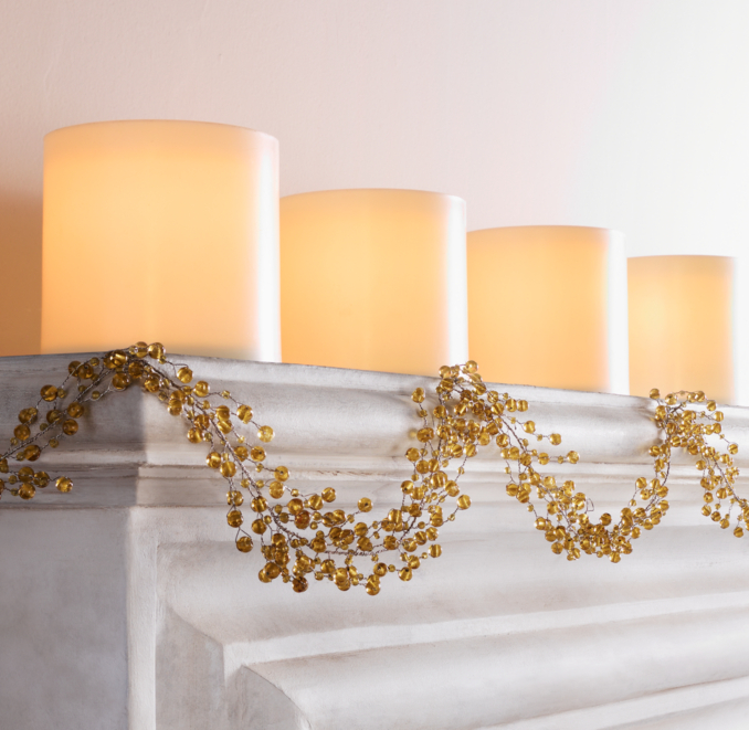 Vintage Glass Garland - Gold