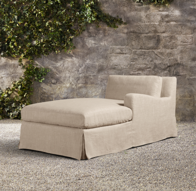 Belgian Slope Arm Outdoor Right-Arm Chaise