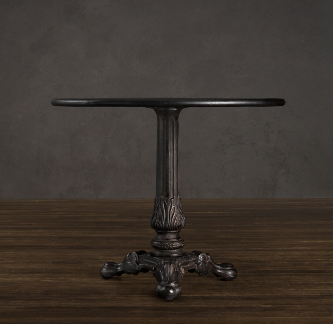 22" 19th C. French Acanthus Brasserie Table