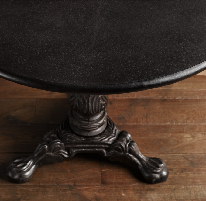 22" 19th C. French Acanthus Brasserie Table