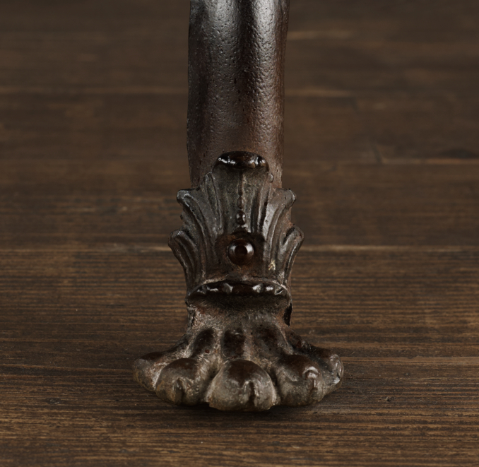 40" 19th C. French Lion's Foot Brasserie Table