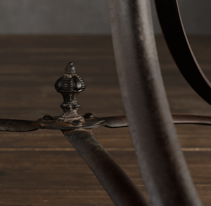 40" 19th C. French Lion's Foot Brasserie Table