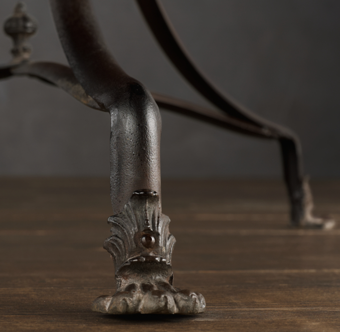 40" 19th C. French Lion's Foot Brasserie Table