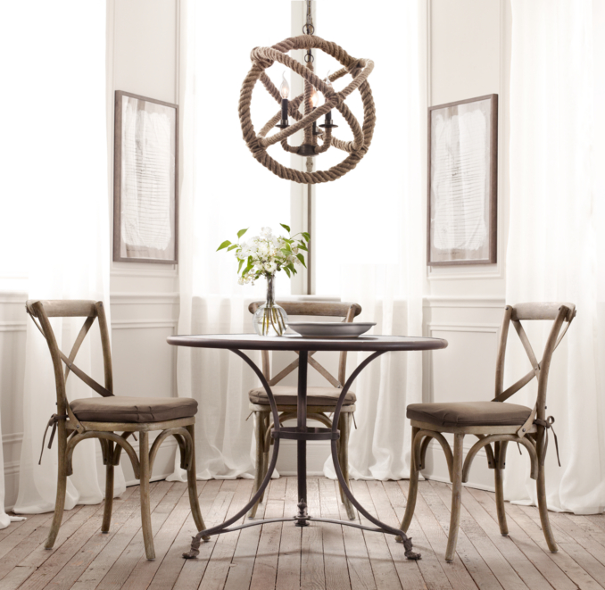 40" 19th C. French Lion's Foot Brasserie Table