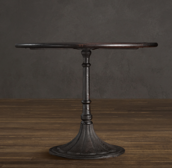 40" 20th C. Chrysanthemum Brasserie Table