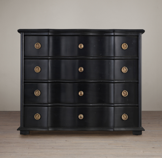 18th C. Italian Baroque Wood 4-Drawer Dresser