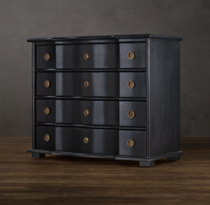 18th C. Italian Baroque Wood 4-Drawer Dresser