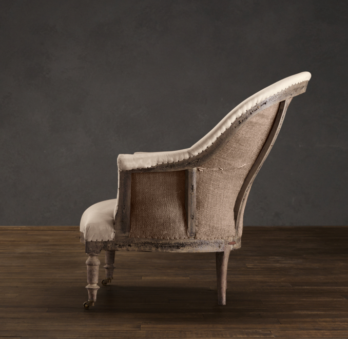Deconstructed French Napoleonic Chair Antiqued Cotton