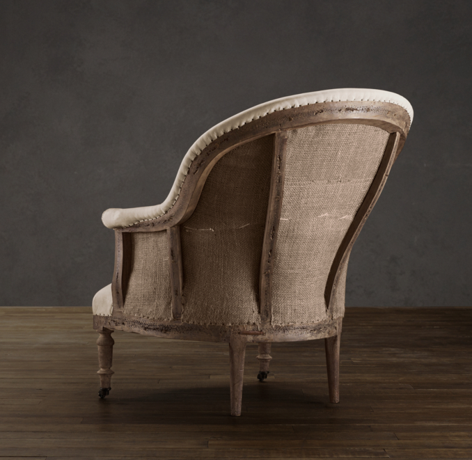 Deconstructed French Napoleonic Chair Antiqued Cotton