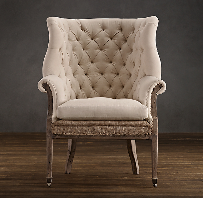 Deconstructed 19th C. English Wing Chair