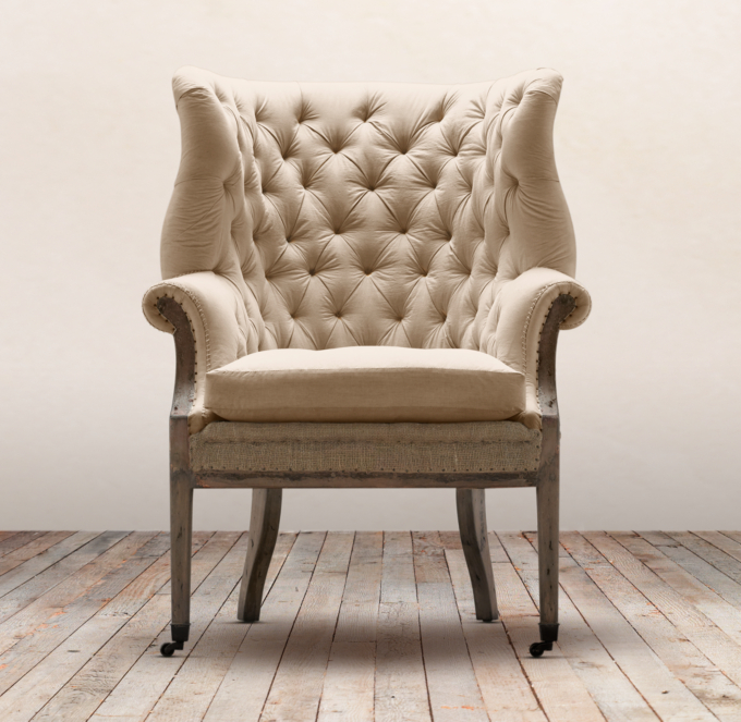 Deconstructed 19th C. English Wing Chair