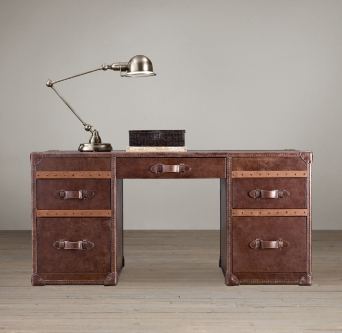 Mayfair Vintage Cigar Leather Desk
