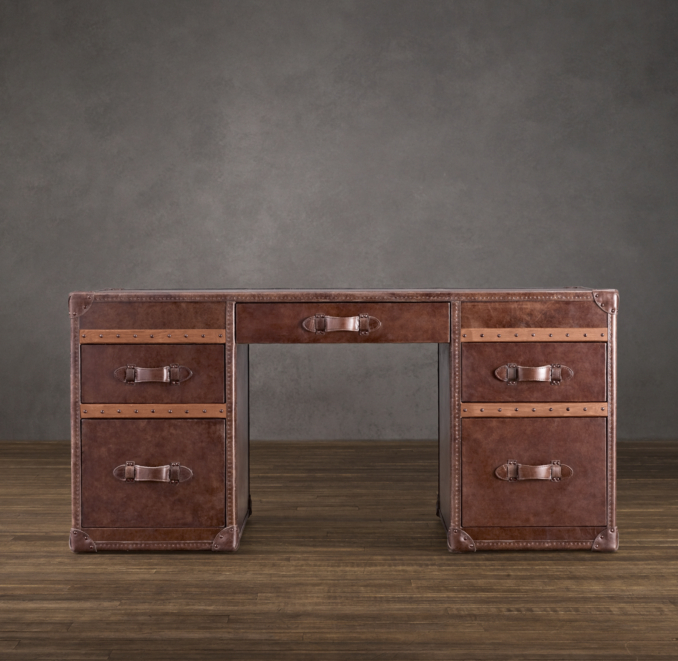 Mayfair Vintage Cigar Leather Desk