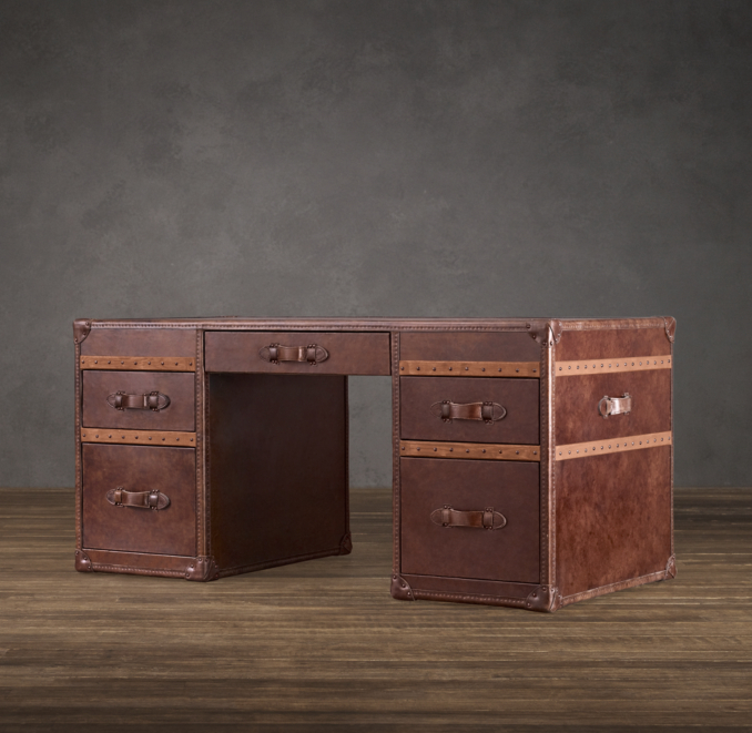 Mayfair Vintage Cigar Leather Desk