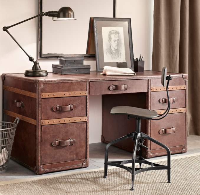 Mayfair Vintage Cigar Leather Desk