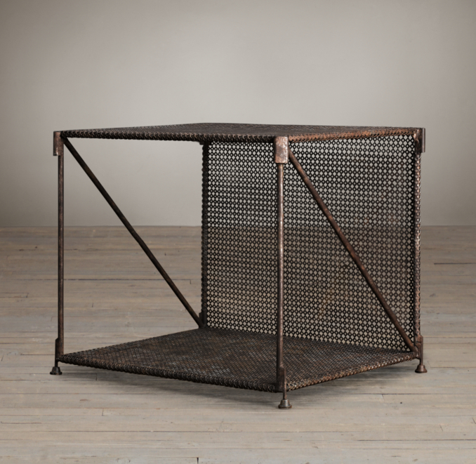 1920s French Metal Side Table