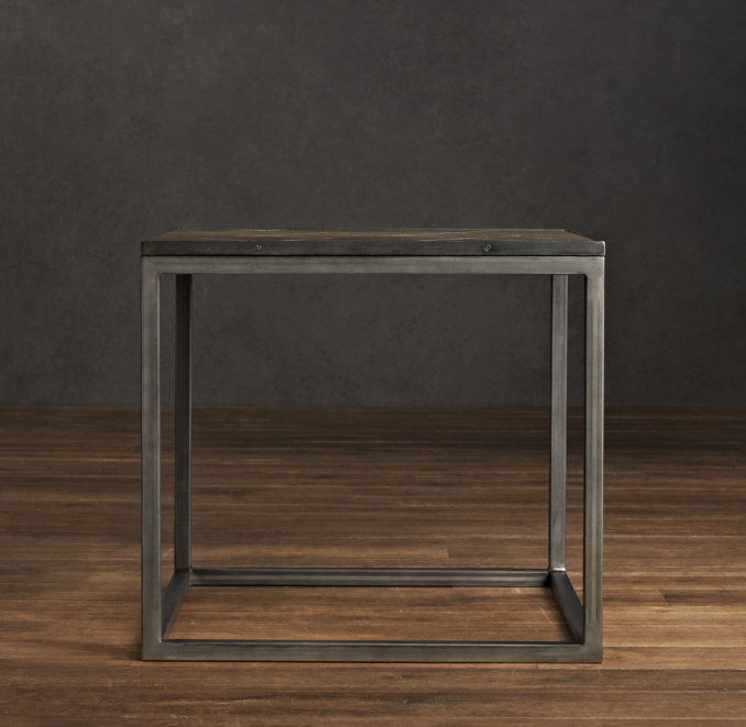 Metal Parquet Side Table (Set of 2)