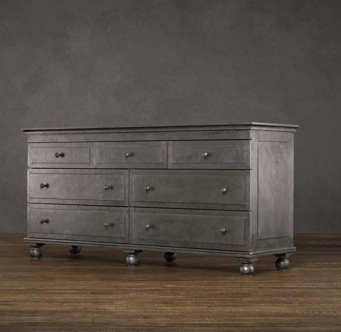 Zinc 7-Drawer Dresser