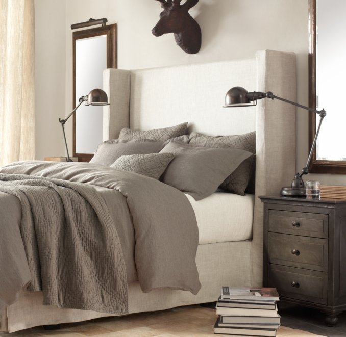22" Zinc Closed Nightstand