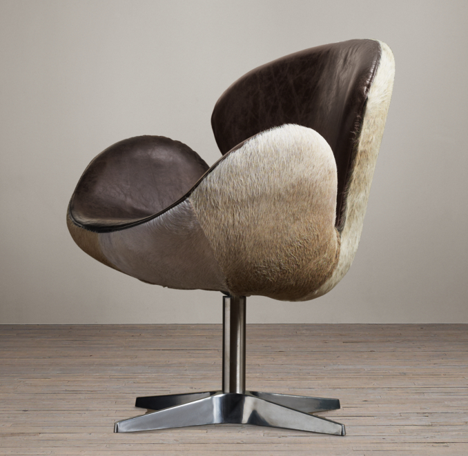 Devon Hair-on-Hide Back Chair without Casters