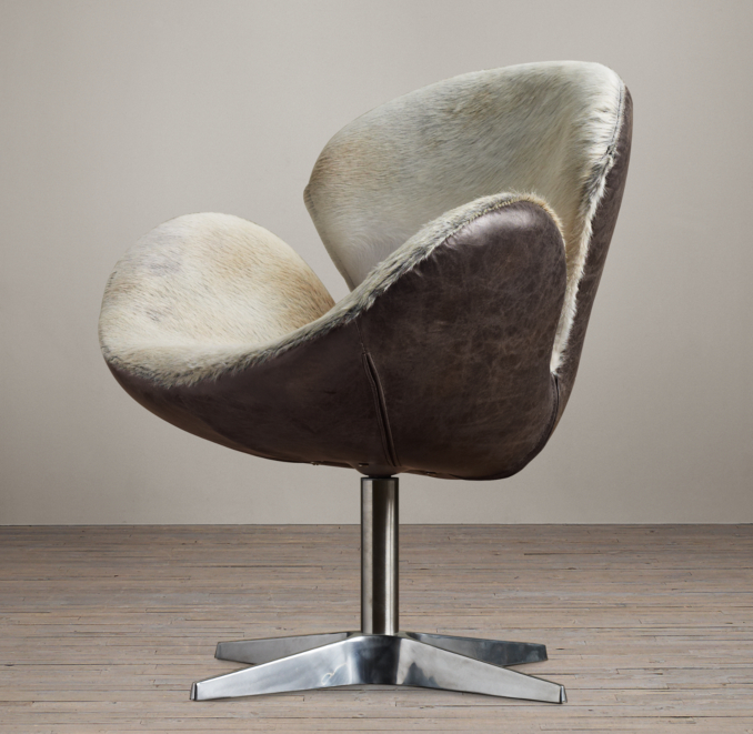 Devon Hair-on-Hide Front Chair without Casters