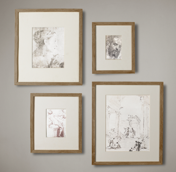 Weathered Oak Gallery Frames - Narrow