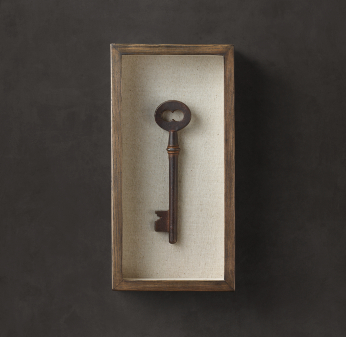 Shadowboxed Vintage Key 5