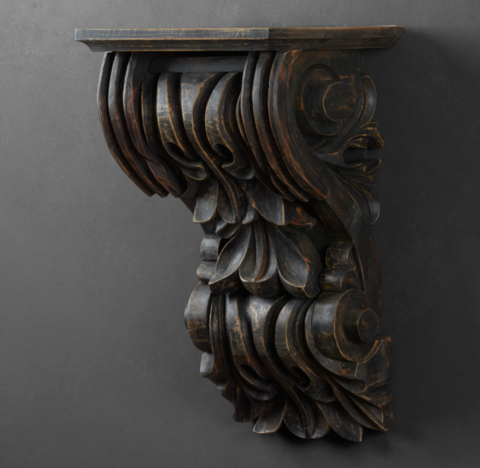 Beaux-Arts Hand-Carved Corbel
