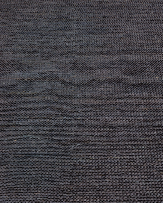 Hand-Braided Jute Rug - Charcoal