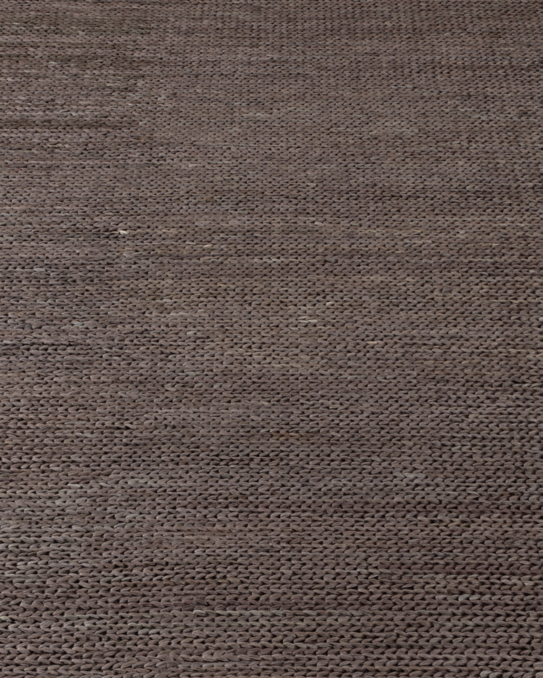 Hand-Braided Jute Rug - Chocolate