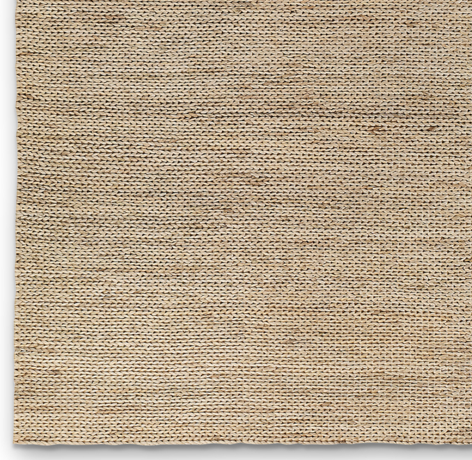 Hand-Braided Jute Rug Swatch - Natural
