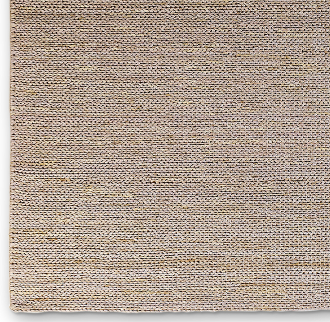 Hand-Braided Jute Rug Swatch - Silver