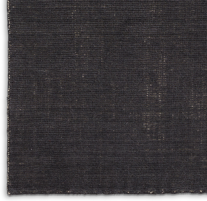 Distressed Wool Rug Swatch - Charcoal
