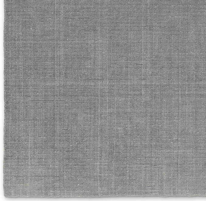 Distressed Wool Rug Swatch - Platinum