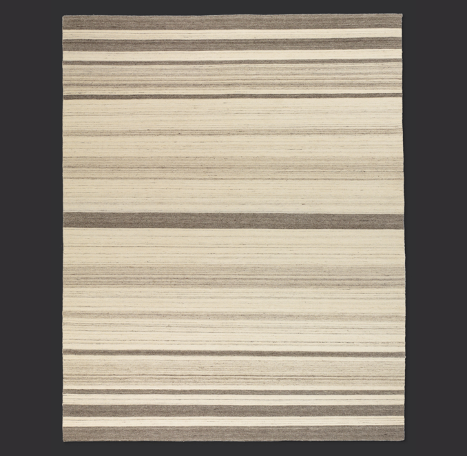 Flatweave Variegated Stripe Rug Swatch