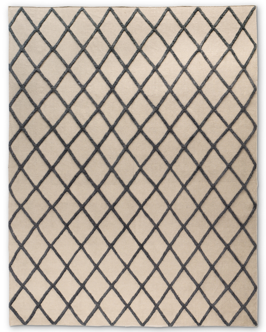 Diamante Flatweave Linen Rug - Natural/Aubergine