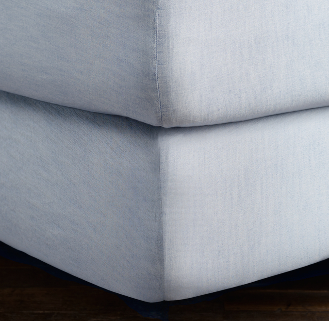 Vintage-Washed Chambray Boxspring Cover