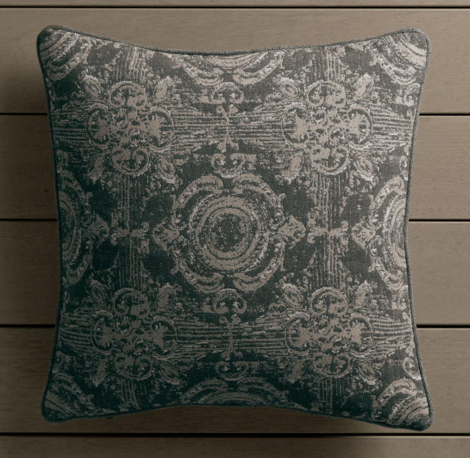 Perennials® Côte d'Azur French Multi-Tile Pillow Cover  Graphite