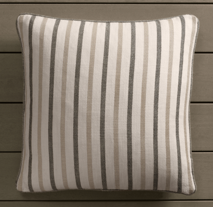 Perennials® Côte d'Azur Multi-Stripe Pillow Cover Graphite