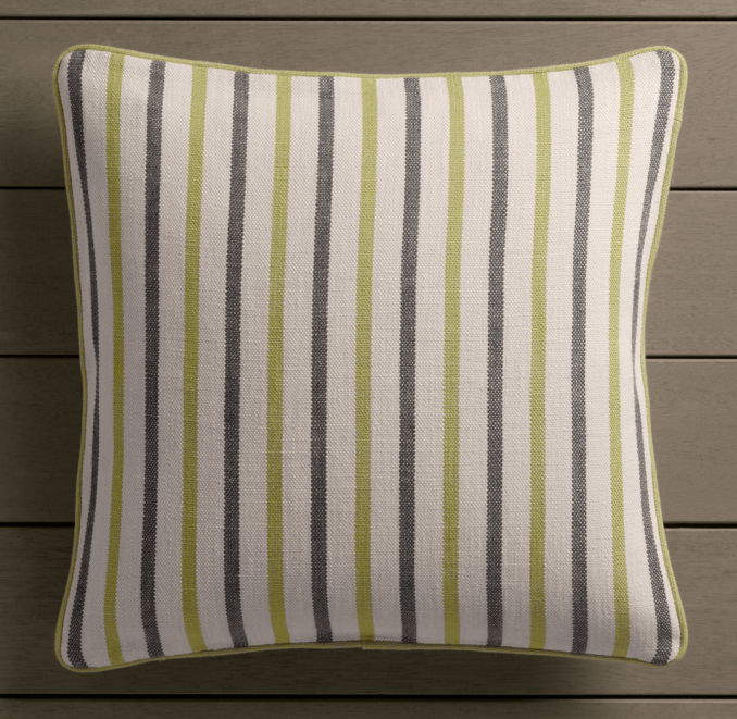 Perennials® Côte d'Azur Multi-Stripe Pillow Cover Vert