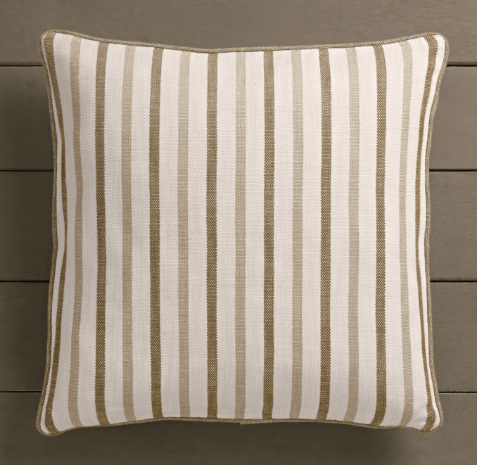 Perennials® Côte d'Azur Multi-Stripe Pillow Cover Mocha