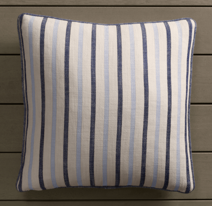 Perennials® Côte d'Azur Multi-Stripe Pillow Cover Navy