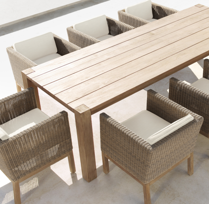 84" Parsons Rectangular Dining Set (Set of Table and 6 Armchairs)