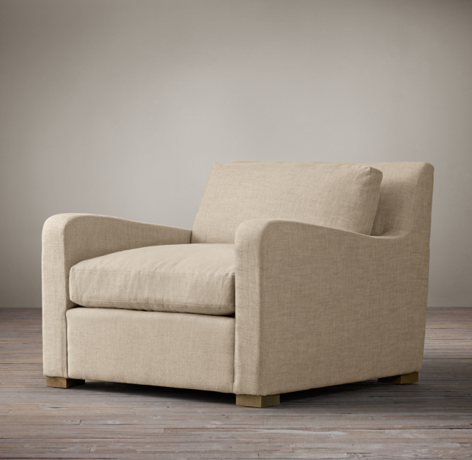 Belgian Slope Arm Upholstered Chair